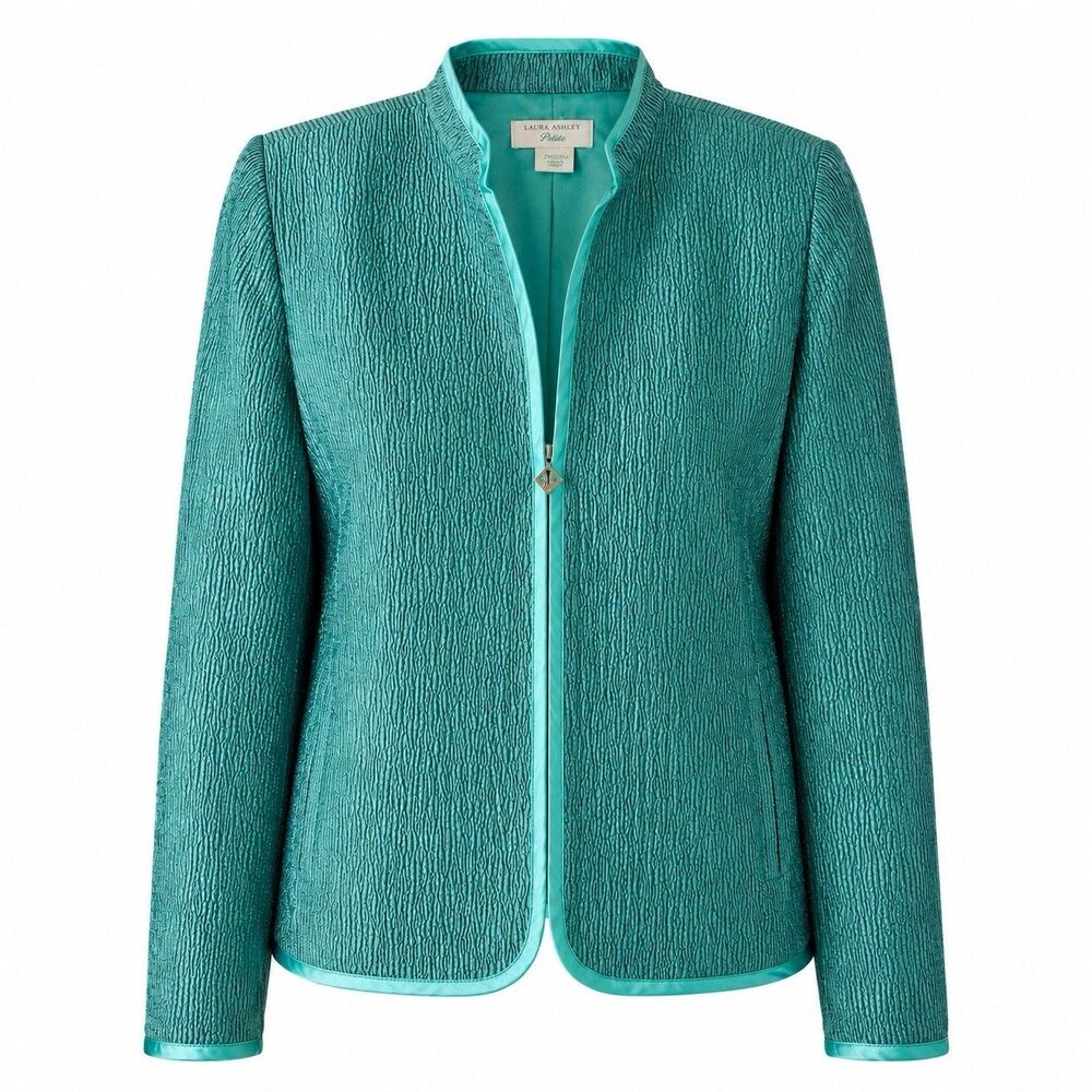 Vintage Laura Ashley Petite Seafoam Shimmer Jacket PM